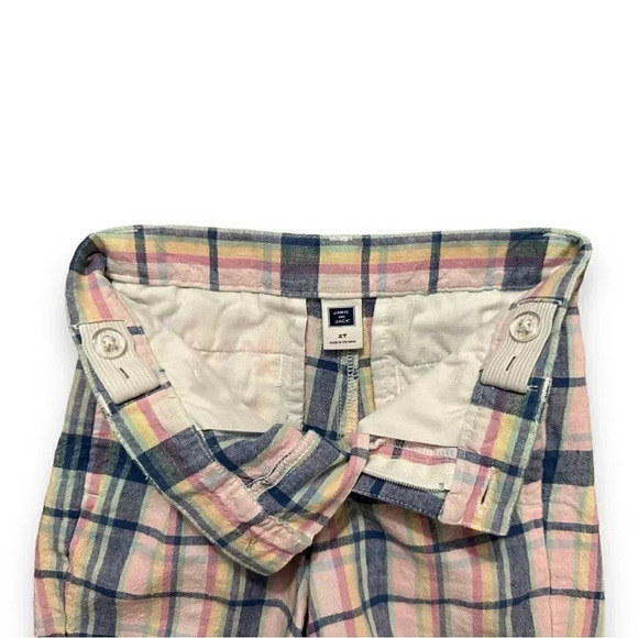 Janie & Jack | Plaid Linen-Cotton Shorts (2T) - Picture 3 of 6